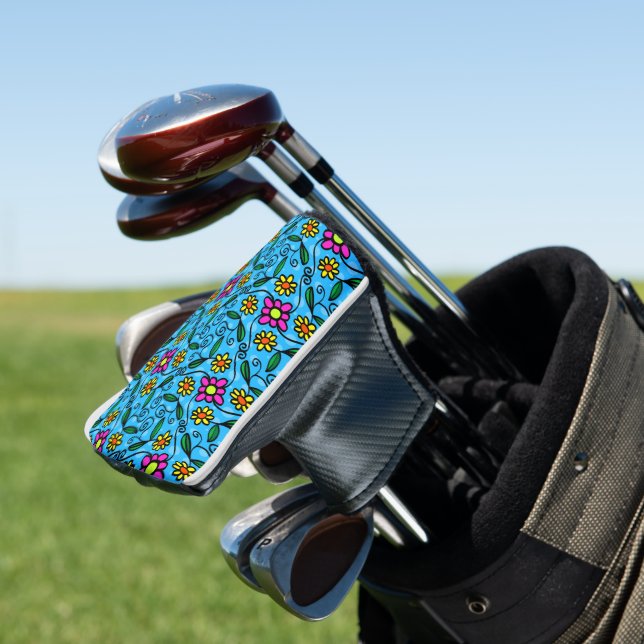 Abstrakte Floral Golf Head Cover Golf Headcover (In Situ)