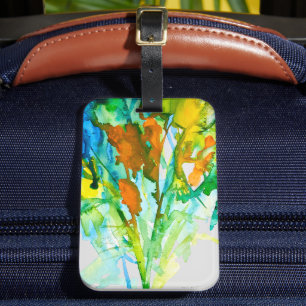 Abstrakte florale Blume Gepäckanhänger