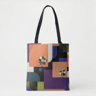 Abstrakte Florale Geometrie Kunst-Tasche