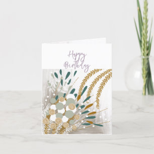 Abstrakte Florale Glückwunschkarte zum Geburtstag Dankeskarte