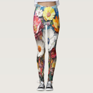 Abstrakte florale Leggings
