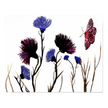 Abstrakte florale Leinwand