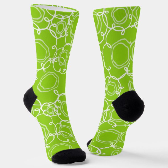 Abstrakte florale Matrix (Limon) Fine Art Socken (Gewinkelt)