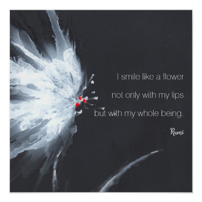 Abstrakte florale Minimalistisch Poster (Vorderseite)