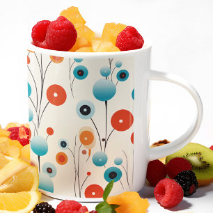 Abstrakte florale Moderne botanische Retro-Blume Kaffeetasse