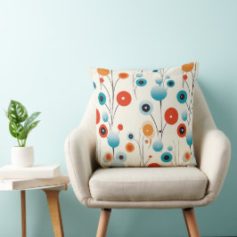 Abstrakte florale Moderne botanische Retro-Blume Kissen