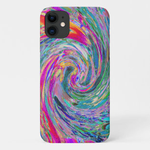 Abstrakte florale psychedelische Regenbogenwellen Case-Mate iPhone Hülle