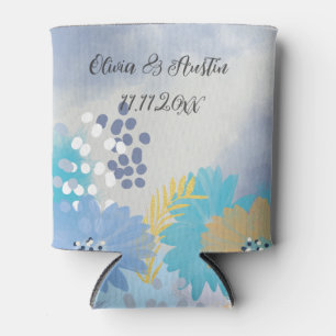 Abstrakte Florale Strandhochzeit Küste Dosenkühler