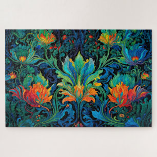 Abstrakte florale Swirl Tapestry kühl lebhaft farb Puzzle