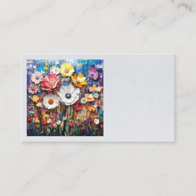 Abstrakte florale Visitenkarten Visitenkarte (Vorderseite)