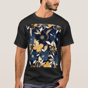 Abstrakte Florals: Farbwiederholtes Muster T-Shirt