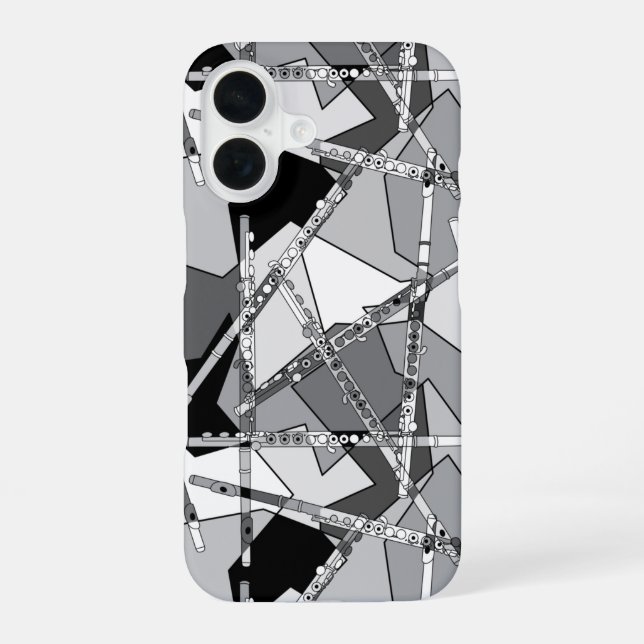 Abstrakte Flöten iPhone 16 Hülle (Rückseite)