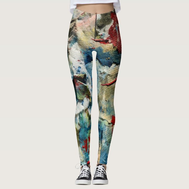 Abstrakte Flow Leggings (Vorderseite)