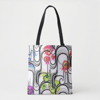 Abstrakte FlowerLines Taschen-Tasche