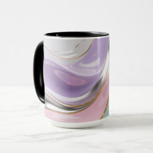 Abstrakte Fluid Art Pastell-Tasse – Trendige Paste Tasse