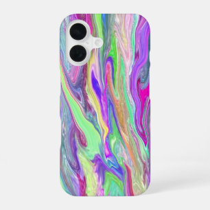 Abstrakte Flüssig-Blau-Farbe iPhone 16 Hülle