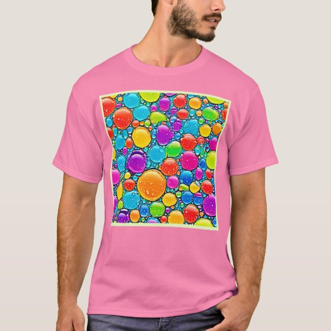Abstrakte Flüssigkeitstropfen T-Shirt (Vorderseite)