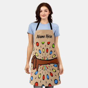 Abstrakte Form, Dackel, Text hinzufügen, Schürze