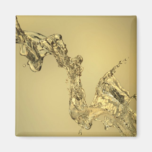 Abstrakte Form, die durch das Abtropfen von Wasser Magnet (Vorne)