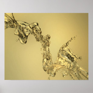 Abstrakte Form gebildet durch das Spritzen des Poster