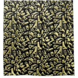 Abstrakte Formen 180318 - Shiny Gold Duschvorhang