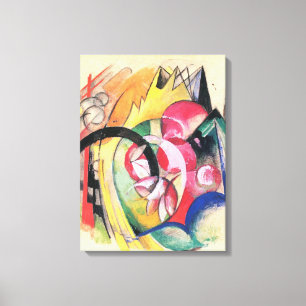 Abstrakte Formen (auch Farbige Blumen) von Franz M Leinwanddruck