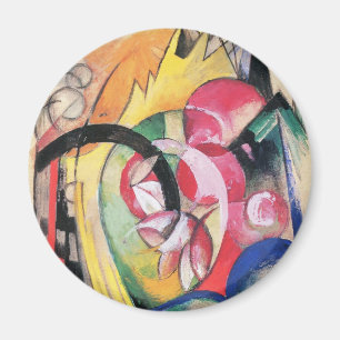Abstrakte Formen (auch Farbige Blumen) von Franz M Magnet