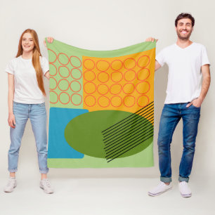 Abstrakte Formen Fleecedecke