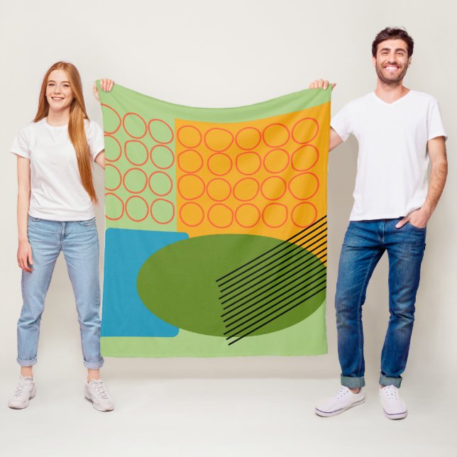 Abstrakte Formen Fleecedecke (Beispiel)