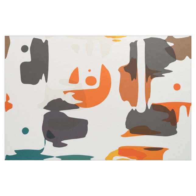 Abstrakte Formen in Retrofarben Stoff (Yard (91,4 cm))