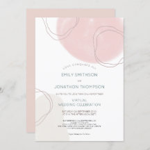 Abstrakte Formen Lines Pink Cream Virtual Wedding