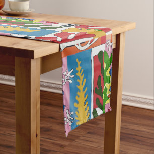Abstrakte Formen, Matisse Style, Text hinzufügen, Kurzer Tischläufer