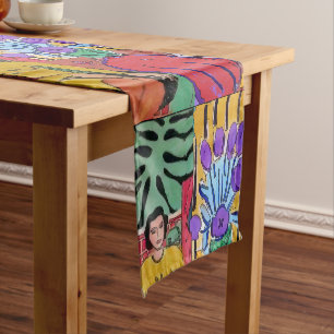 Abstrakte Formen, Matisse Style, Text hinzufügen, Mittelgroßer Tischläufer