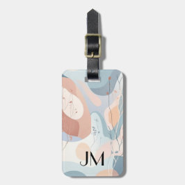 Abstrakte Formen mit Blumendekoration Gepäckanhänger