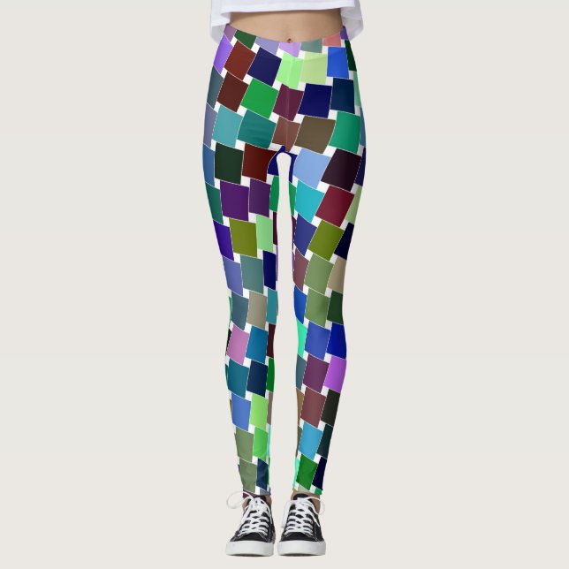 Abstrakte Formen mit vielen Farben Leggings (Vorderseite)