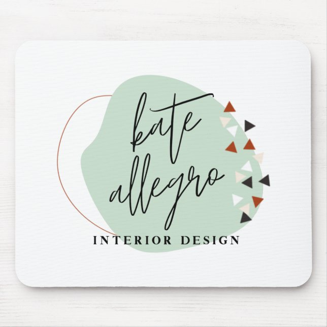 Abstrakte Formen - Modern Made Company Logo Mousepad (Vorne)