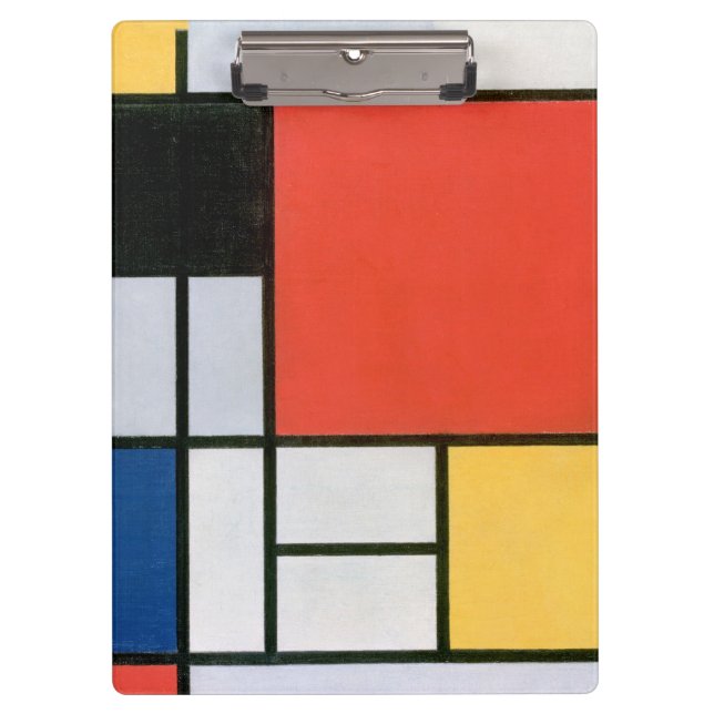 Abstrakte Formen Mondrian Klemmbrett (Vorderseite)
