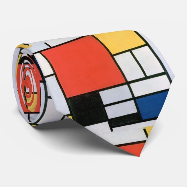 Abstrakte Formen Mondrian Krawatte (Gerollt)
