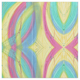 Abstrakte Formen Muster Rosa Gelb Grün Blau Stoff