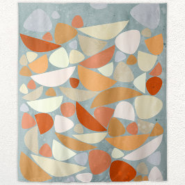 Abstrakte Formen Orange Wandteppich