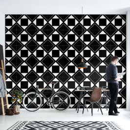 Abstrakte Formen schwarz-weiß Tapete