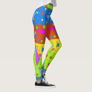 Abstrakte Formen, Stain Glass-Stil Leggings