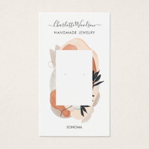 Abstrakte Formen Terracotta Creme Frame Earring