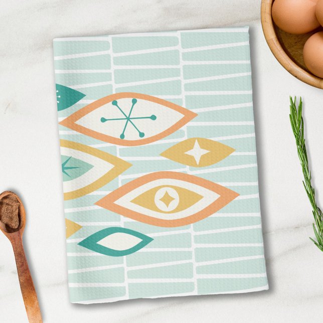 Abstrakte Formen und Sterne im Atomzeitalter Geschirrtuch (Von Creator hochgeladen)