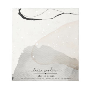 Abstrakte Formen von Aquarellen - Innenarchitekten Notizblock