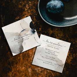 Abstrakte Formen von Aquarellen - Innenarchitekten Quadratische Visitenkarte