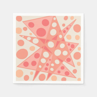 Abstrakte Formen von Pfirsich und Korallen Serviette