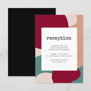 Abstrakte Formen, zeitgenössische Empfang-Karte Einladung