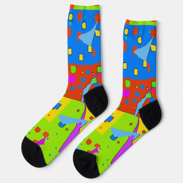 Abstrakte Formsocken Socken (Linkes Detail)