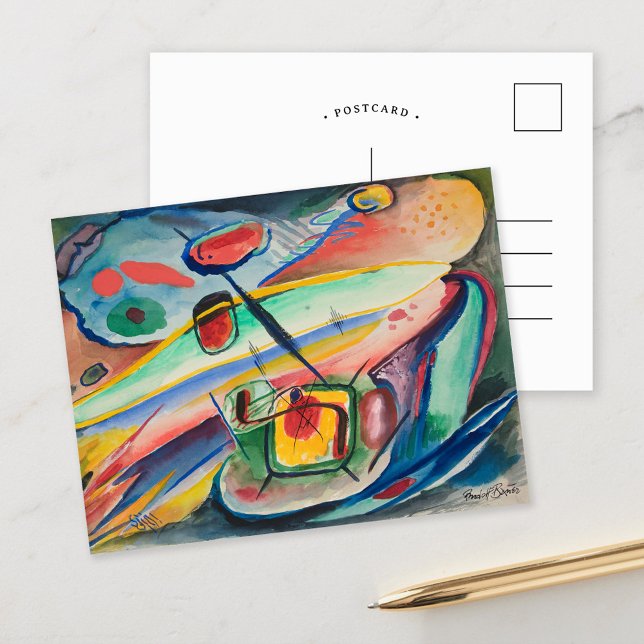 Abstrakte Formulare | Rudolf Bauer Postkarte (Von Creator hochgeladen)